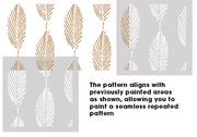 LEAVES Allover Wall Pattern STENCIL