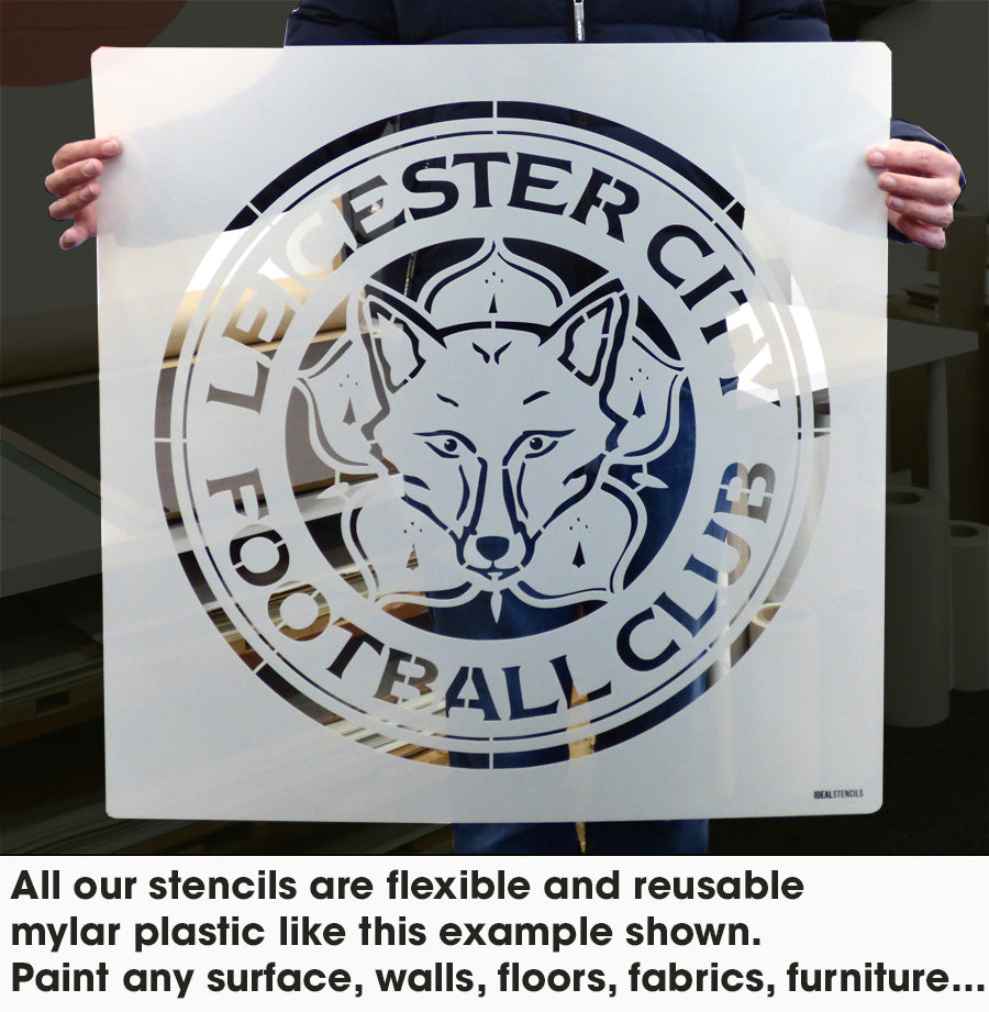 FOOTBALL PITCH STENCIL, Kids Football Themed Bedroom Wall Decor ...