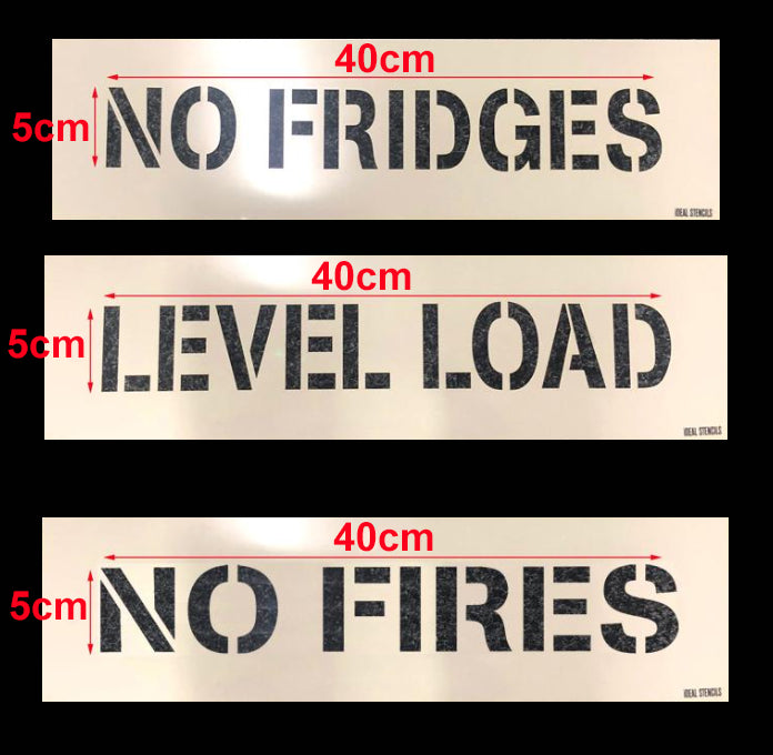 No Fires, No Fridges, Level Load Skip Stencils