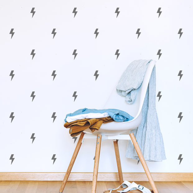 Lightning Bolt Wall Pattern STENCIL, Lightning Flash Teenagers Room Wallpaper DECOR