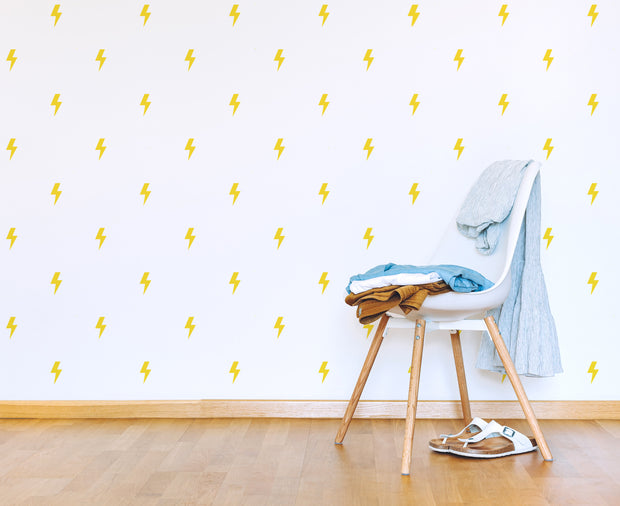 Lightning Bolt Wall Pattern STENCIL, Lightning Flash Teenagers Room Wallpaper DECOR