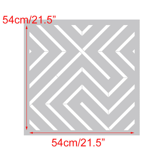 LABYRINTH Wall Pattern Geometric Stencil