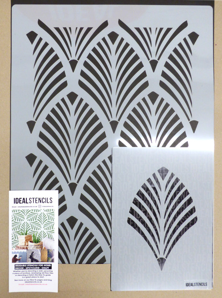 Art Deco Fan Pattern Stencil