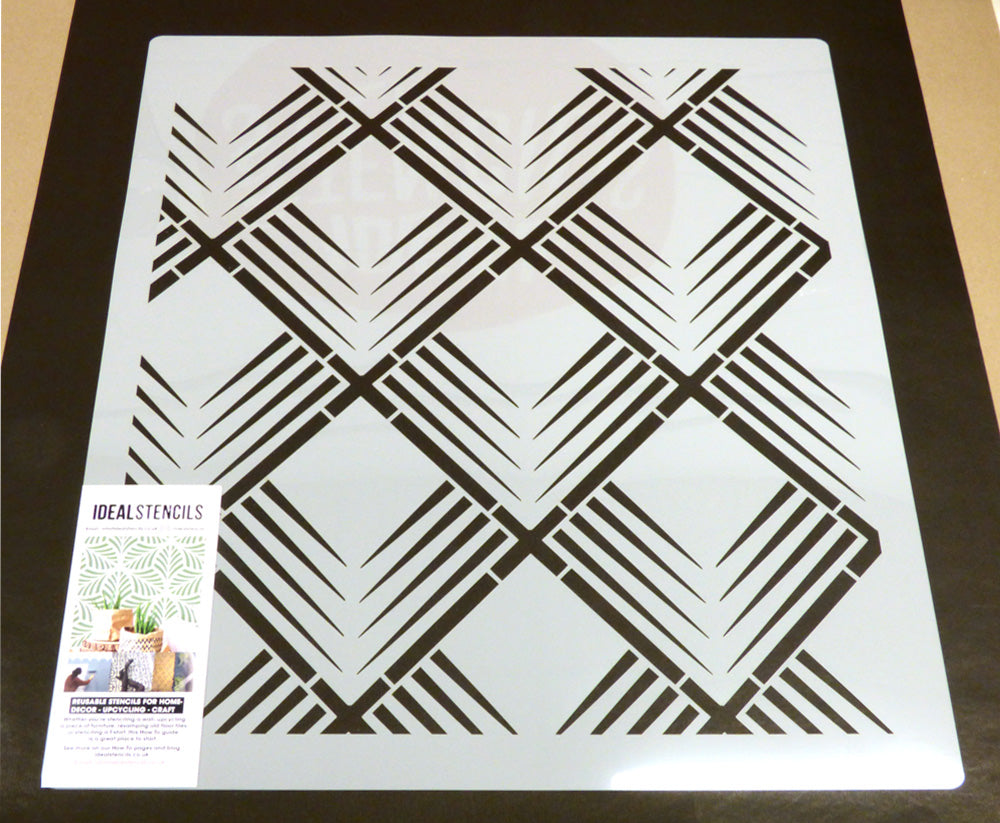RENÉ Art Deco Wall Pattern Stencil, Large Wall Painting Stencil ...