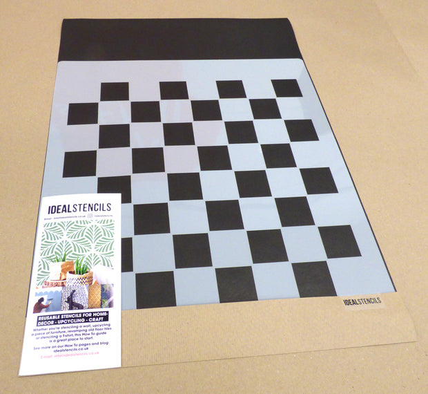 CHESS BOARD STENCIL, Checkered Pattern Stencil