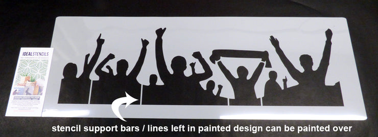 Football Crowd Wall Painting Stencil