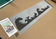 STORMY SEA Wave Wall Border Stencil