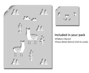 Llama Nursery Pattern Stencil