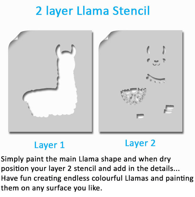 Lazy Llama Stencil - 2 layers