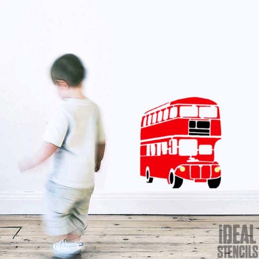 London Red Bus Stencil