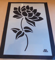 Lotus flower stencil