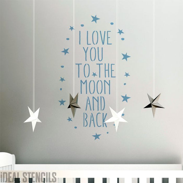 Love you to the Moon & Back Stencil