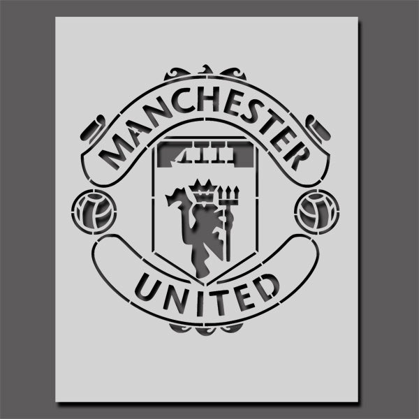 Manchester United Football Crest Stencil