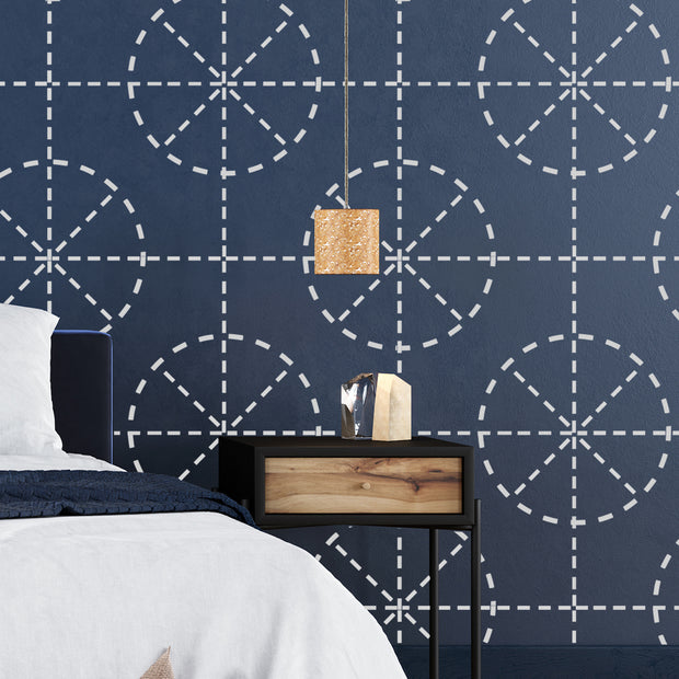 Meridian Wall Pattern Stencil