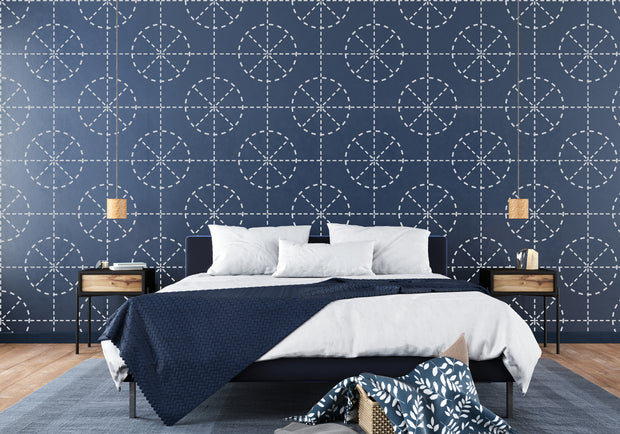 Meridian Wall Pattern Stencil