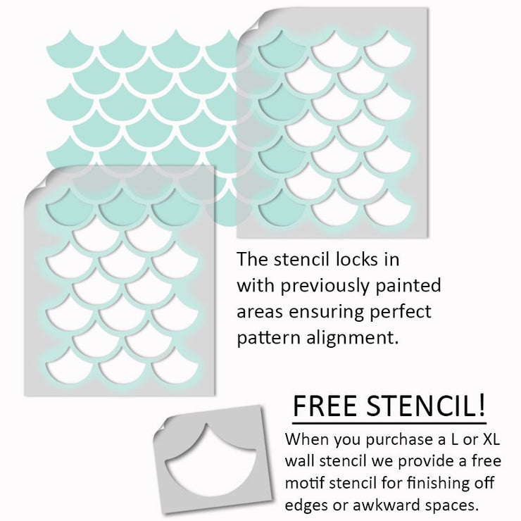 Mermaid Scales Stencil | Wall Decor | Ideal Stencils – IdealStencils mermaid-scales-stencil-wall-decor-ideal-stencils-idealstencils