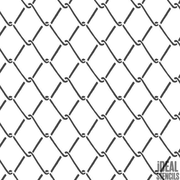 Mesh Wire Fence Pattern Stencil