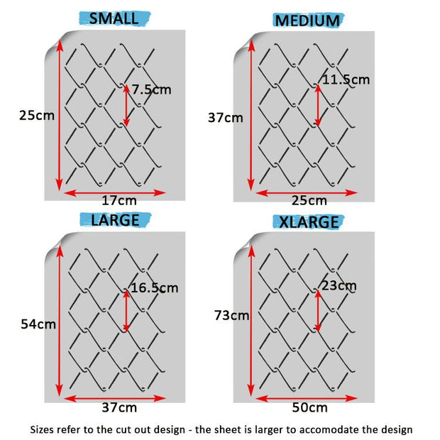 Mesh Wire Fence Pattern Stencil