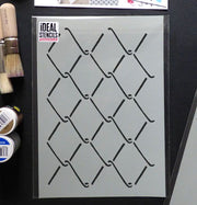 Mesh Wire Fence Pattern Stencil