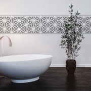 STAR TRELLIS Wall Border Stencil, Moroccan Arabic Style Wall Tile Pattern Stencil