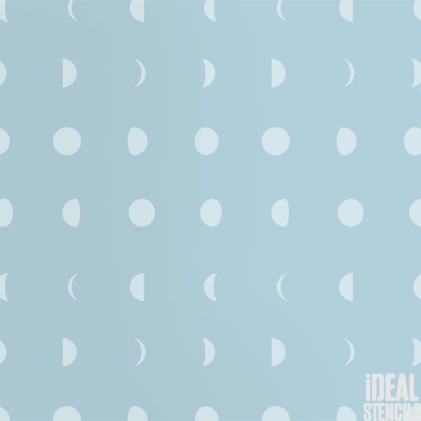 Moon Phases Stencil - Nursery Wall Pattern | Ideal Stencils – IdealStencils