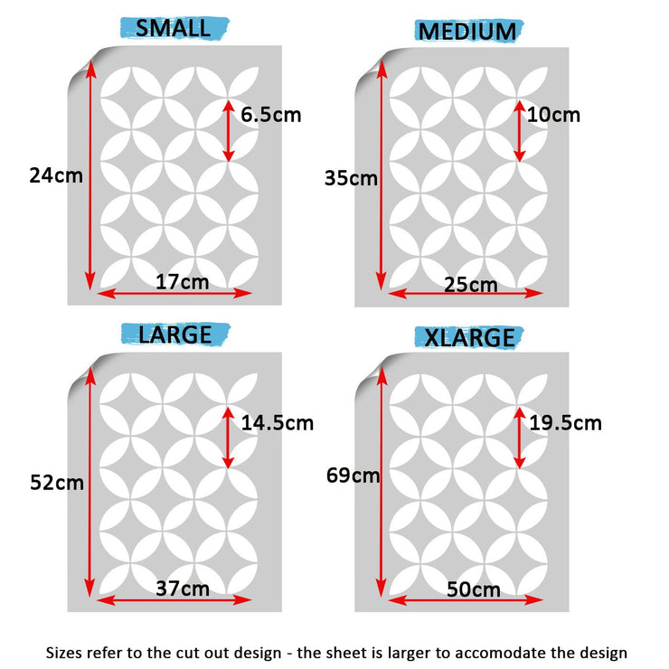 Moroccan circles pattern stencil