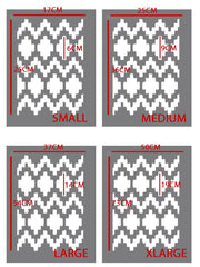 Moroccan Geometric Ikat pattern stencil