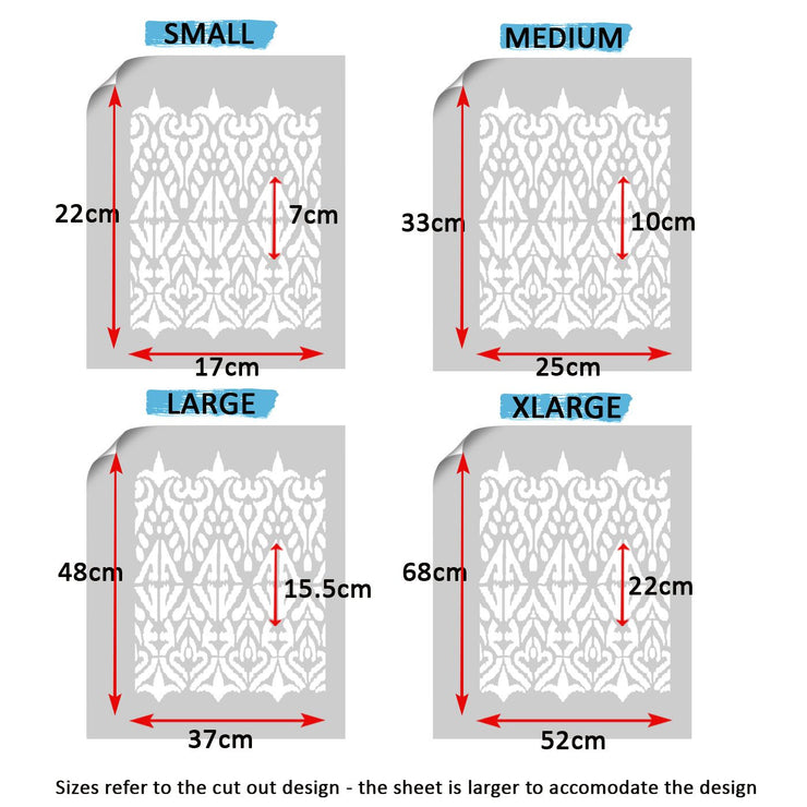 Moroccan Sumatra Ikat pattern stencil