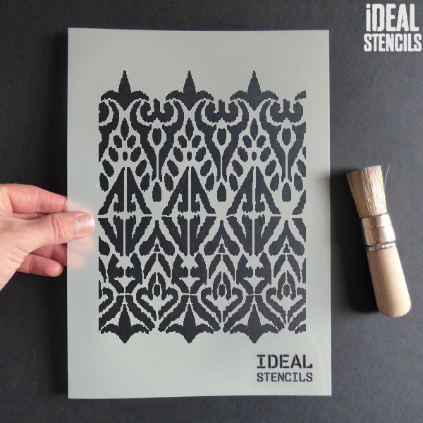 Moroccan Sumatra Ikat pattern stencil