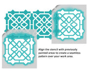 Moroccan tile pattern stencil