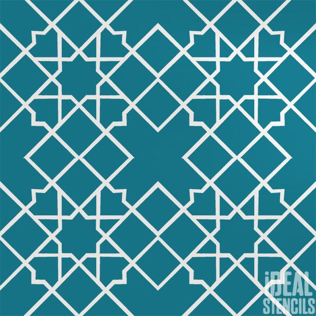 Moroccan Tile Repeat Stencil