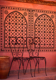 Moroccan Door Arch Panel Stencil