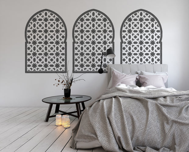 Moroccan Door Arch Panel Stencil