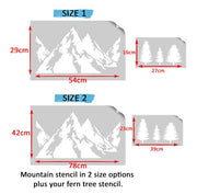 Mountain Range Mural Stencil