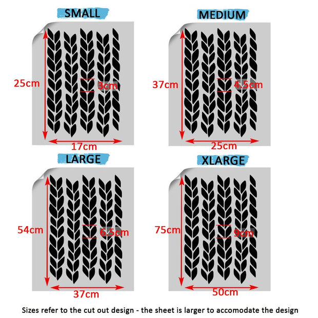 Natural Knit Pattern Stencil