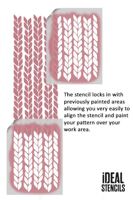 Natural Knit Pattern Stencil
