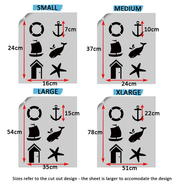 Nautical Motif Stencil Set