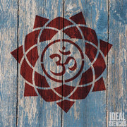 Om Mandala Symbol Stencil