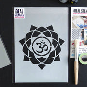 Om Mandala Symbol Stencil