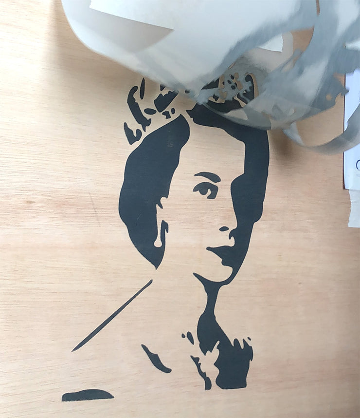 Queen Elizabeth II Stencil