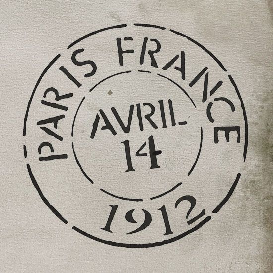 Paris France Postmark stencil