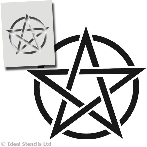 Pentagram star stencil