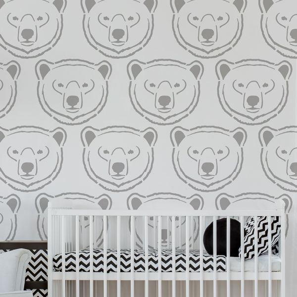 Polar Bear Nursery Stencil