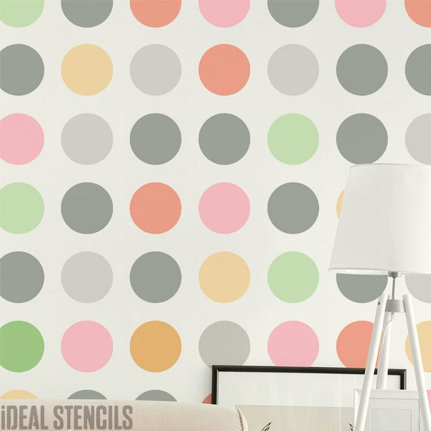 Polka Dots Large Spots Stencil