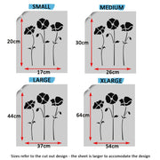 Poppy wall decor stencil