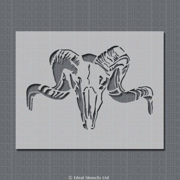 Rams Skull Stencil