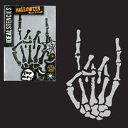 Rock on Skeleton Hand Stencil