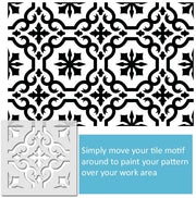 Salamanca Tile & Floor Stencil