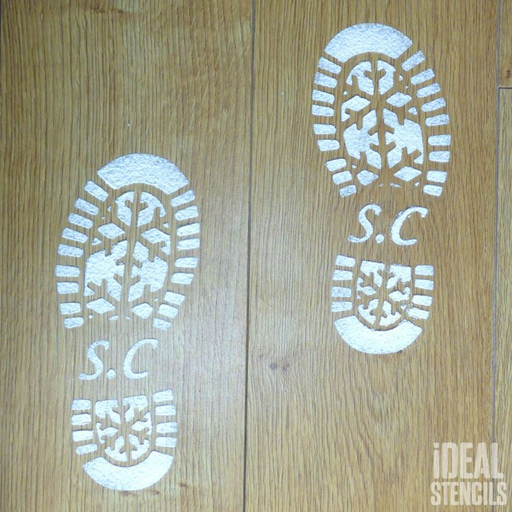 Santa Boot Print Stencils