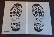 Santa Boot Print Stencils